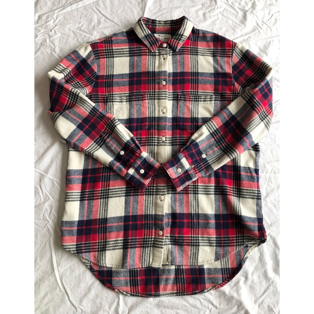 Madewell Classic Plaid Flannel Button Up Size XXS